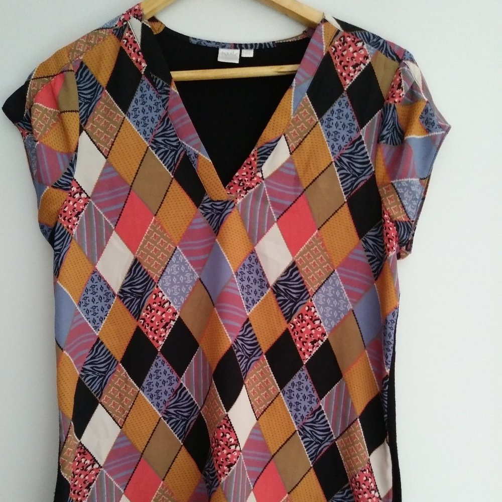 RECYCLED POLYESTER PRINT BLOUSE